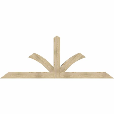 Ekena Millwork Richland Rough Sawn Timber Gable Bracket, Douglas Fir, 108"W x 40"H x 6"D x 6"F, 9/12 Pitch GBW108X40X0606RIC00RDF